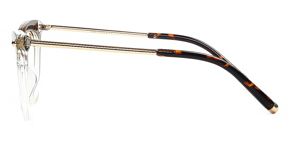 Tortoise Clear Cat Eye Modish TR90 Eyeglasses