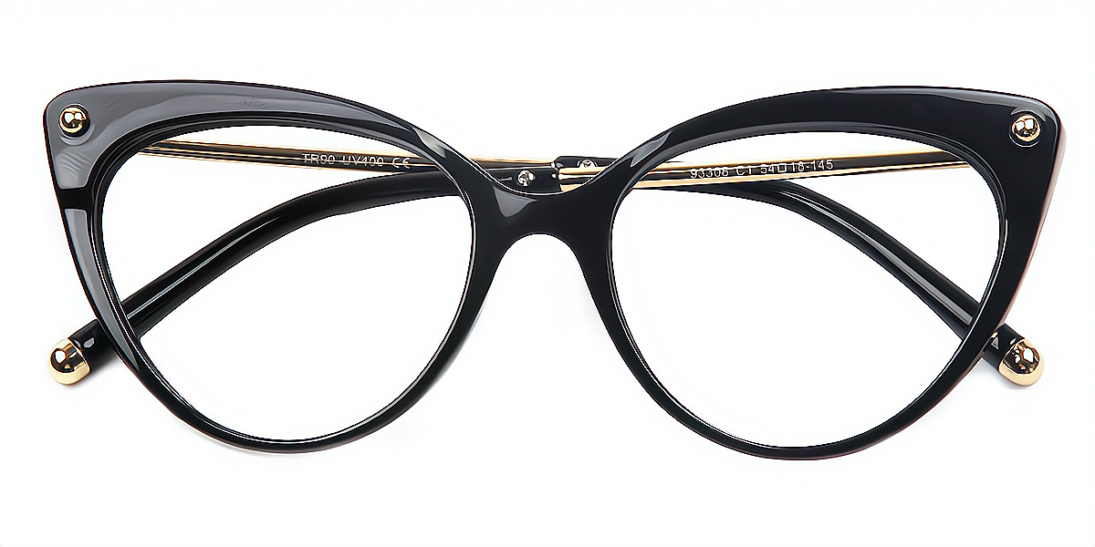 Black Cat Eye Retro TR90 Eyeglasses