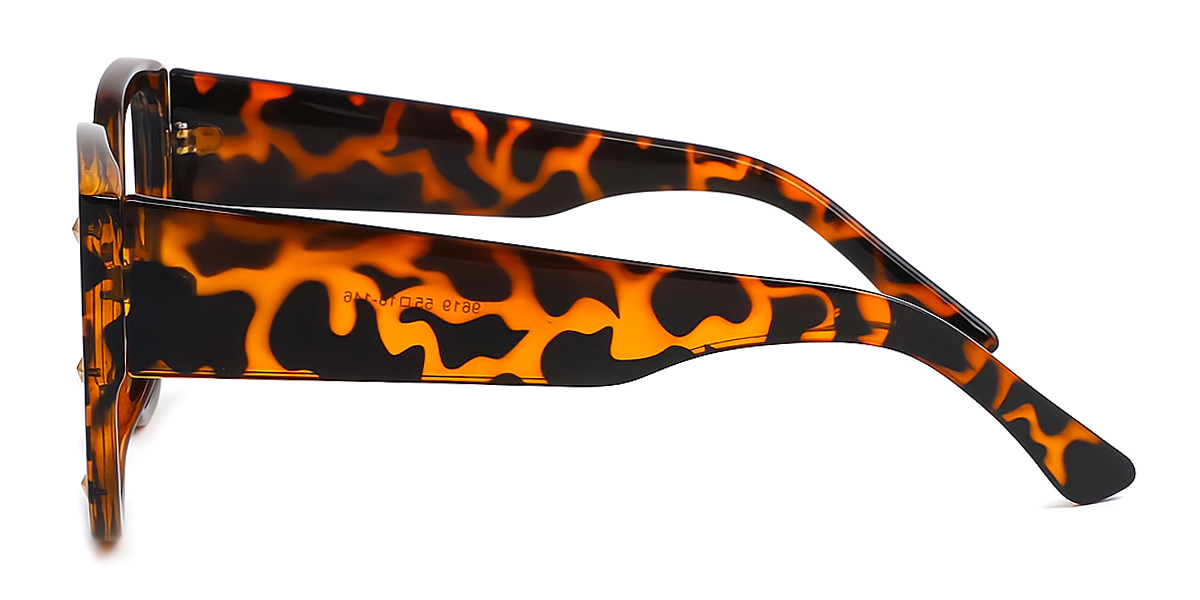 Tortoise Geometric Modish Plastic Eyeglasses