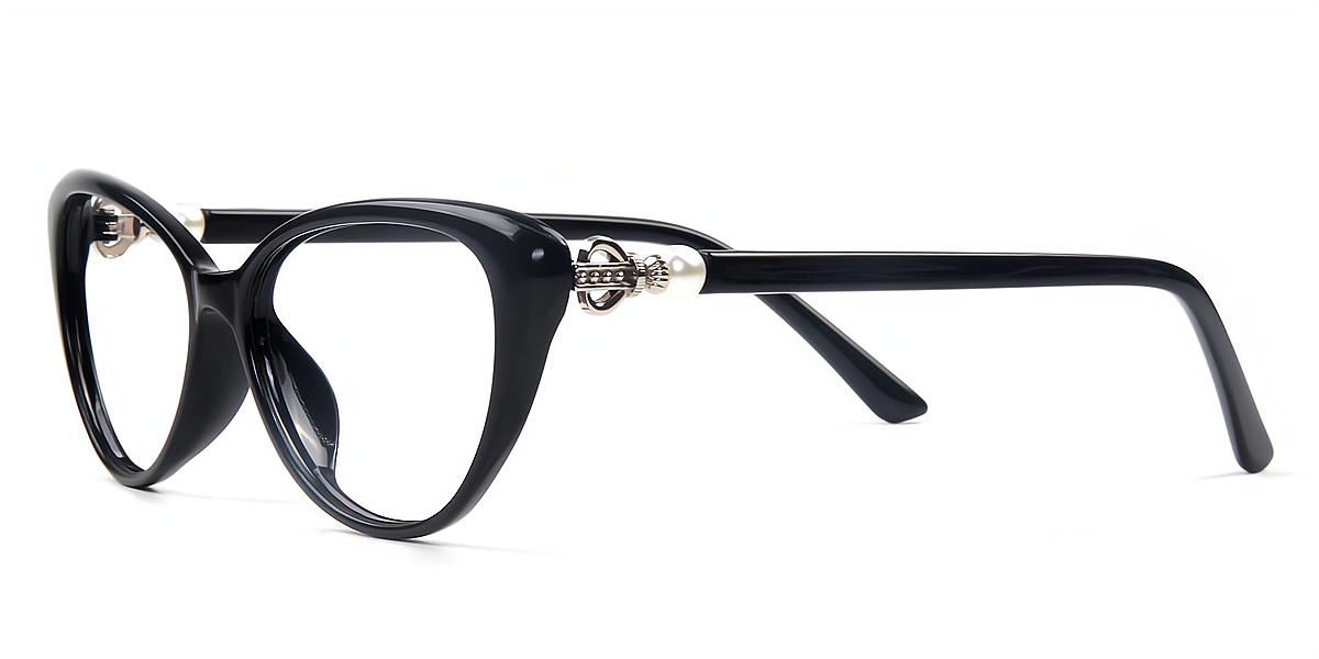 Black Cat Eye Modish Plastic Eyeglasses