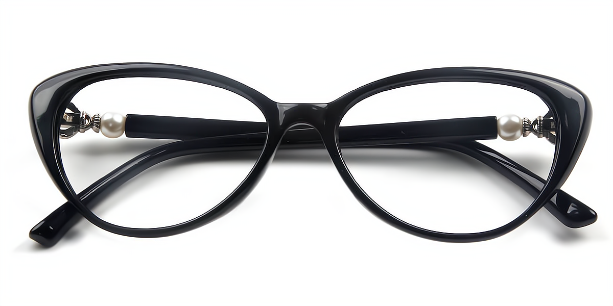 Black Cat Eye Modish Plastic Eyeglasses