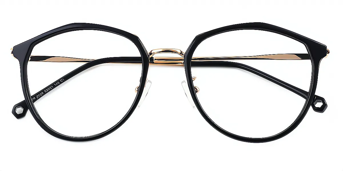 Black Geometric Exquisite TR90 Eyeglasses