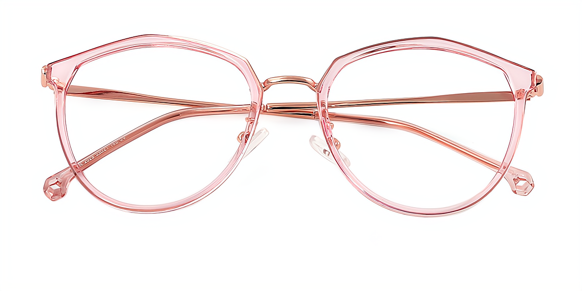 Larissa Pink Geometric Exquisite Tr90 Eyeglasses