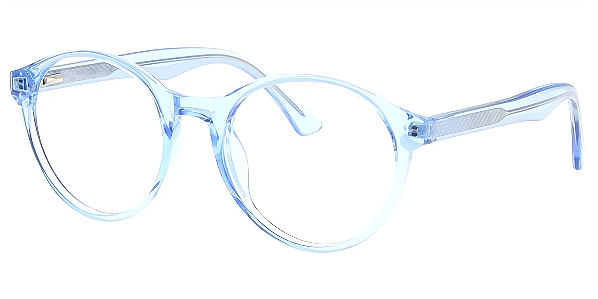 Blue Round Exquisite TR90 Eyeglasses