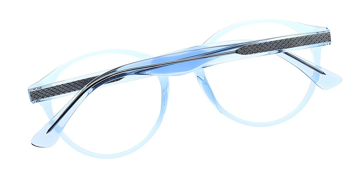 Blue Round Exquisite TR90 Eyeglasses