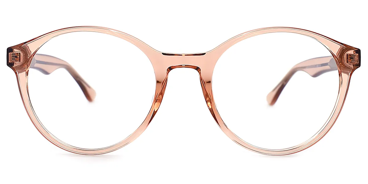 Brown Round Exquisite TR90 Eyeglasses