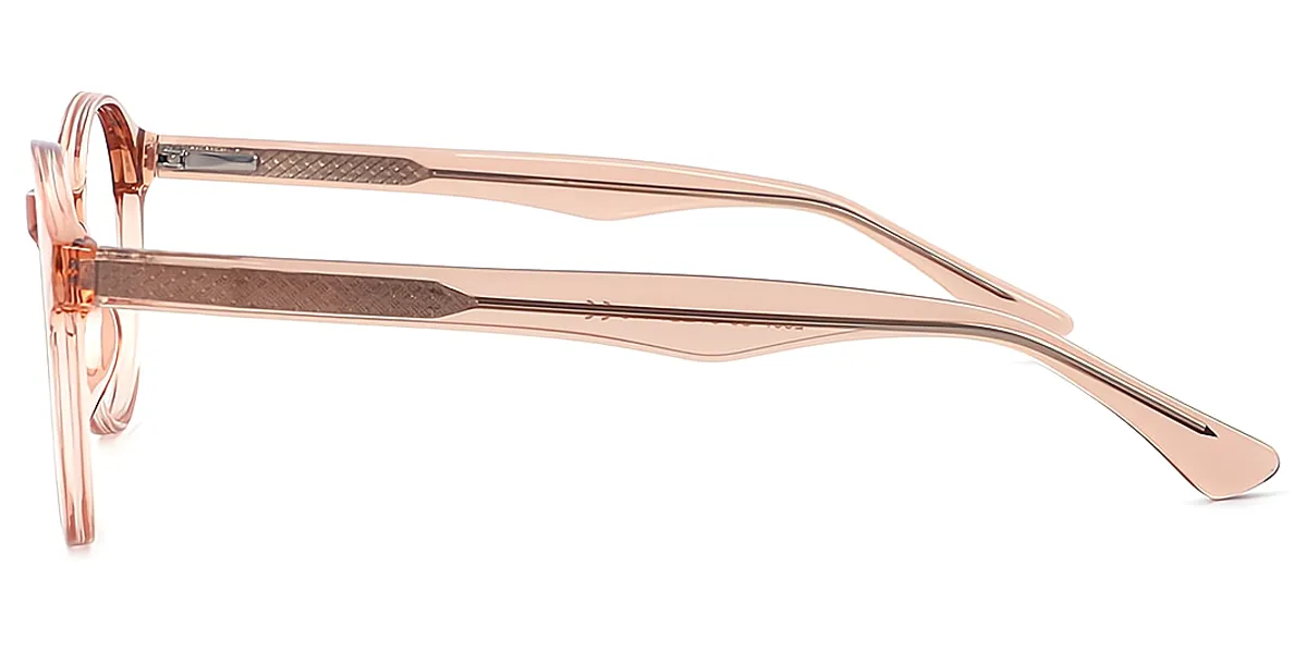 Brown Round Exquisite TR90 Eyeglasses