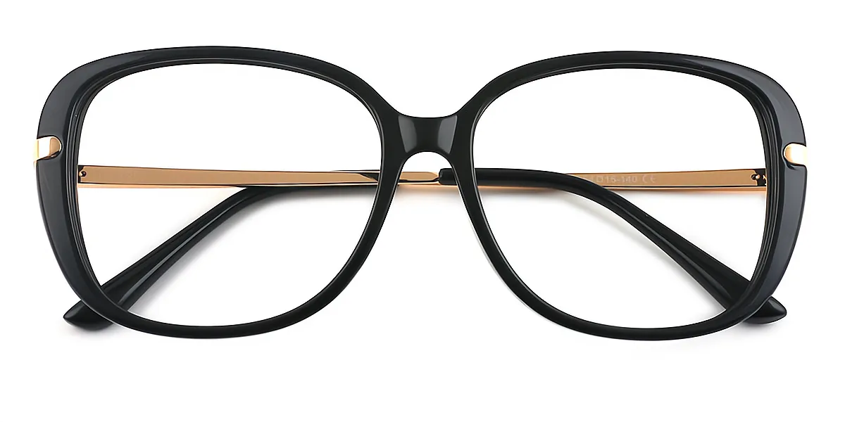 Black Oval Unique TR90 Eyeglasses