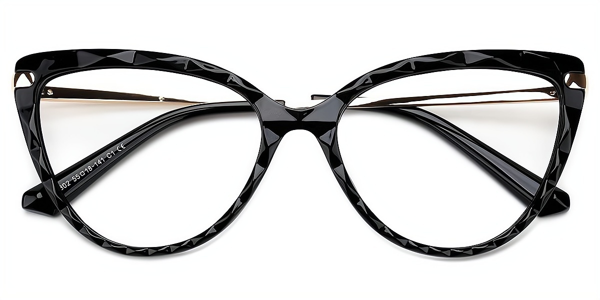 Black Cat Eye Modish TR90 Eyeglasses