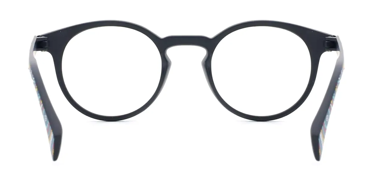 Floral Round Horn Acetate Eyeglasses