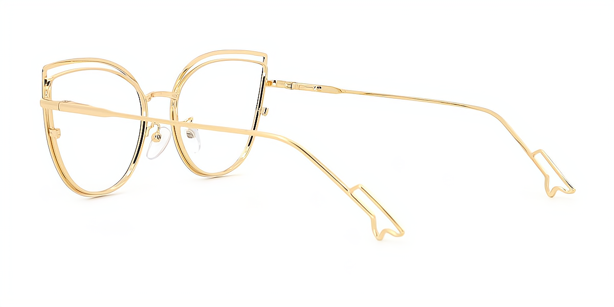 Black Cat Eye Exquisite Metal Eyeglasses