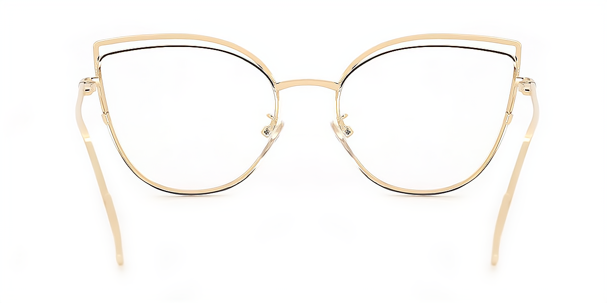 Black Cat Eye Exquisite Metal Eyeglasses