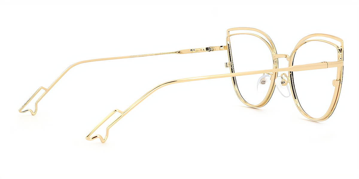 Black Cat Eye Exquisite Metal Eyeglasses