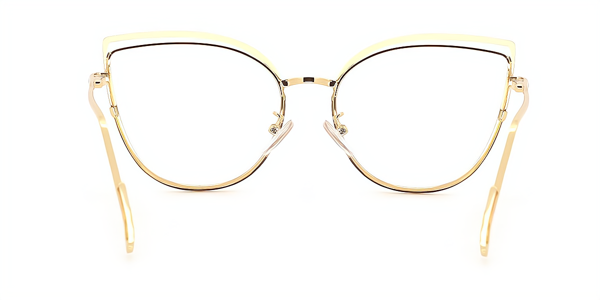 Tortoise Cat Eye Exquisite Metal Eyeglasses