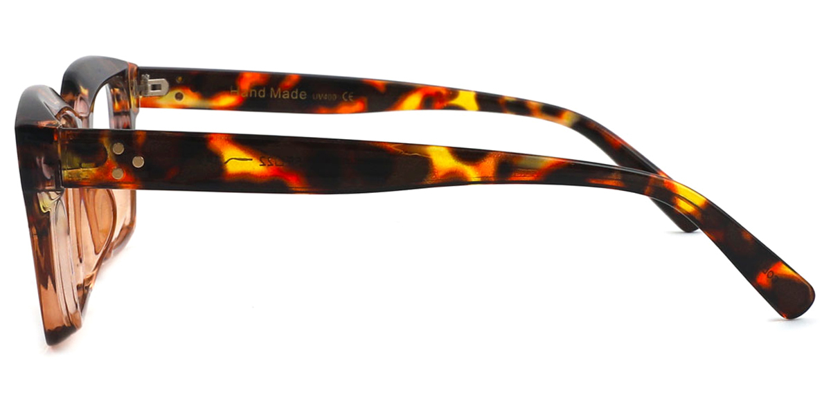 Tortoise Rectangle Oversized Plastic Eyeglasses