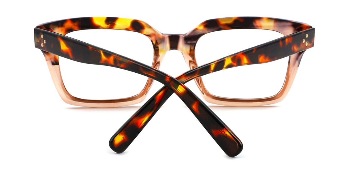 Tortoise Rectangle Oversized Plastic Eyeglasses