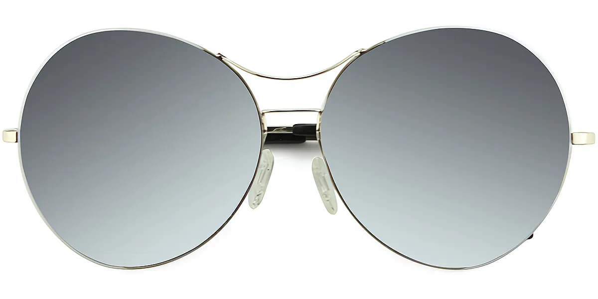 Gray Aviator Classic Metal Eyeglasses