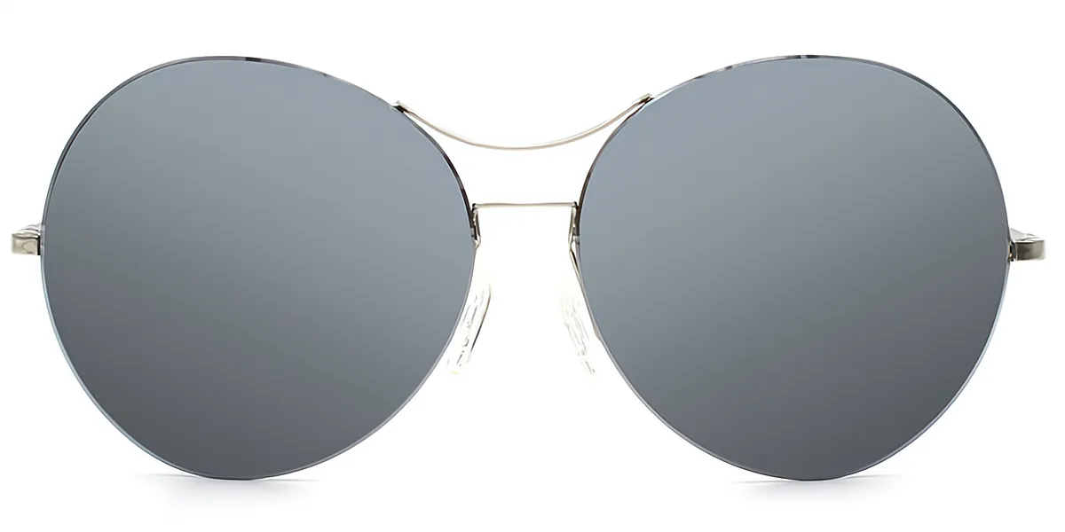 Gray Aviator Classic Metal Eyeglasses