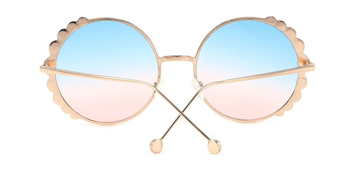 Pink Round Unique Metal Eyeglasses