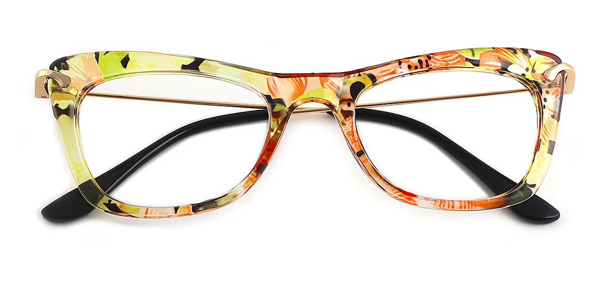 Green Floral Butterfly Modish TR90 Eyeglasses