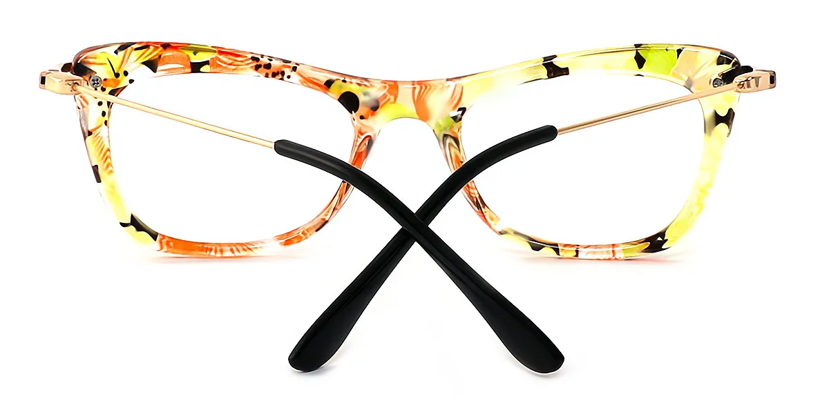 Green Floral Butterfly Modish TR90 Eyeglasses