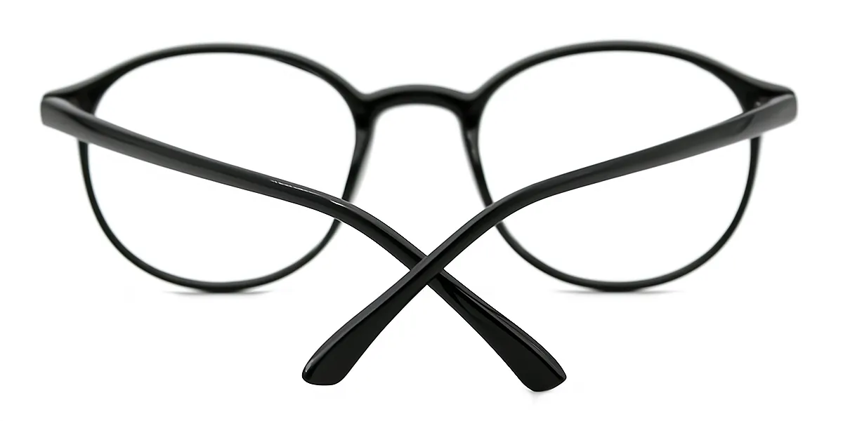 Black Round Classic Lightweight TR90 Eyeglasses