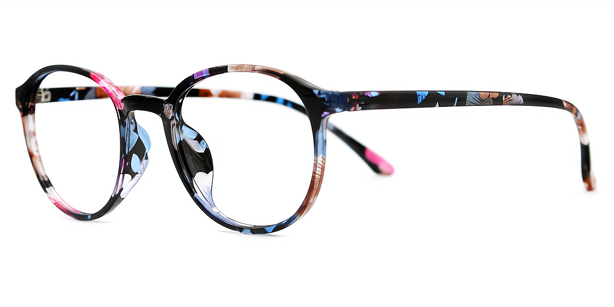 Floral Round Classic Lightweight TR90 Eyeglasses