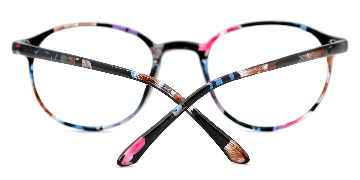 Floral Round Classic Lightweight TR90 Eyeglasses