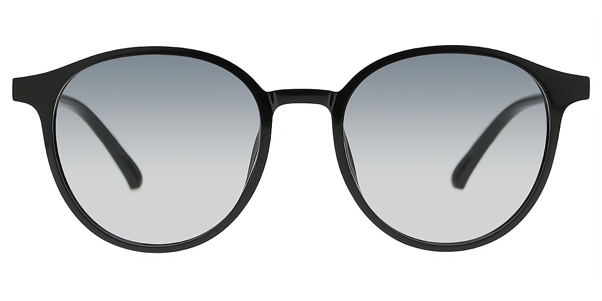Black Round Classic Lightweight TR90 Eyeglasses