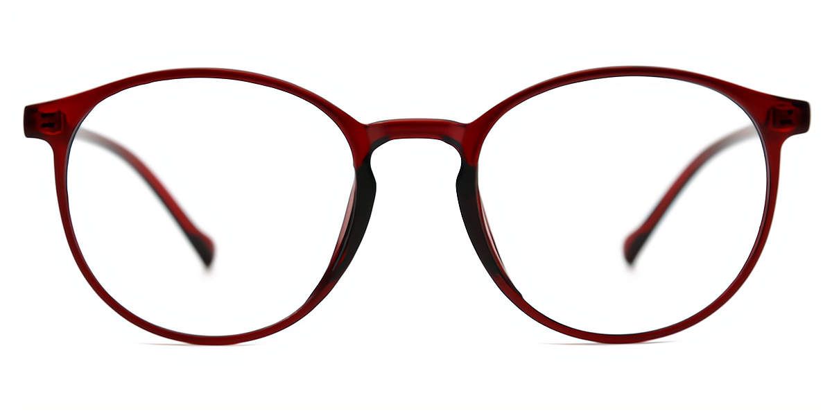 Red Round Classic Lightweight TR90 Eyeglasses