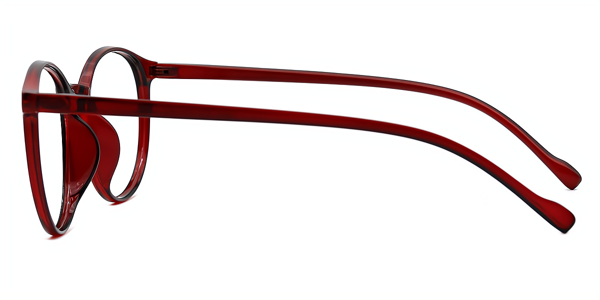 Red Round Classic Lightweight TR90 Eyeglasses