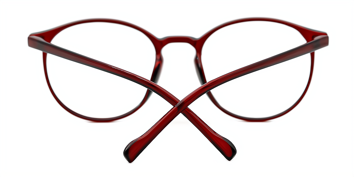 Red Round Classic Lightweight TR90 Eyeglasses