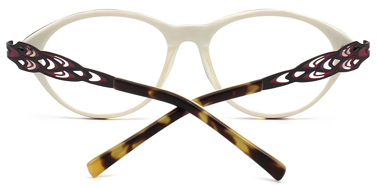 Tortoise Oval Modish Plastic Eyeglasses