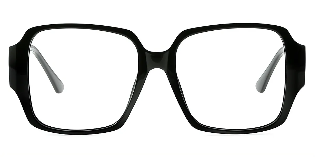 Black Rectangle Oversized TR90 Eyeglasses