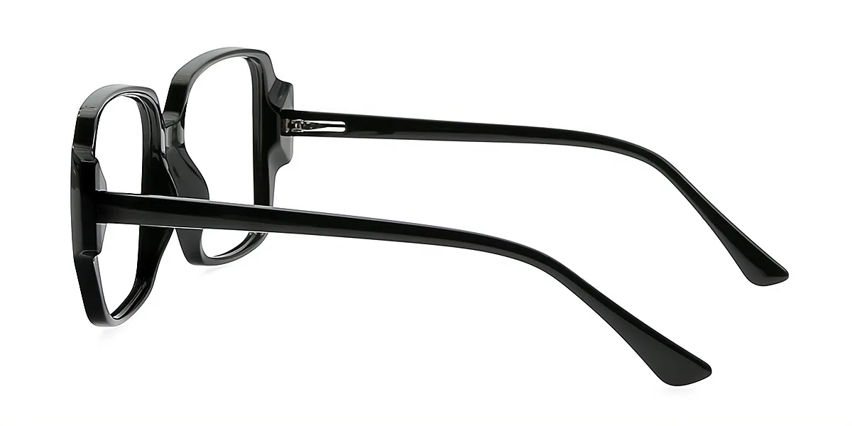 Black Rectangle Oversized TR90 Eyeglasses