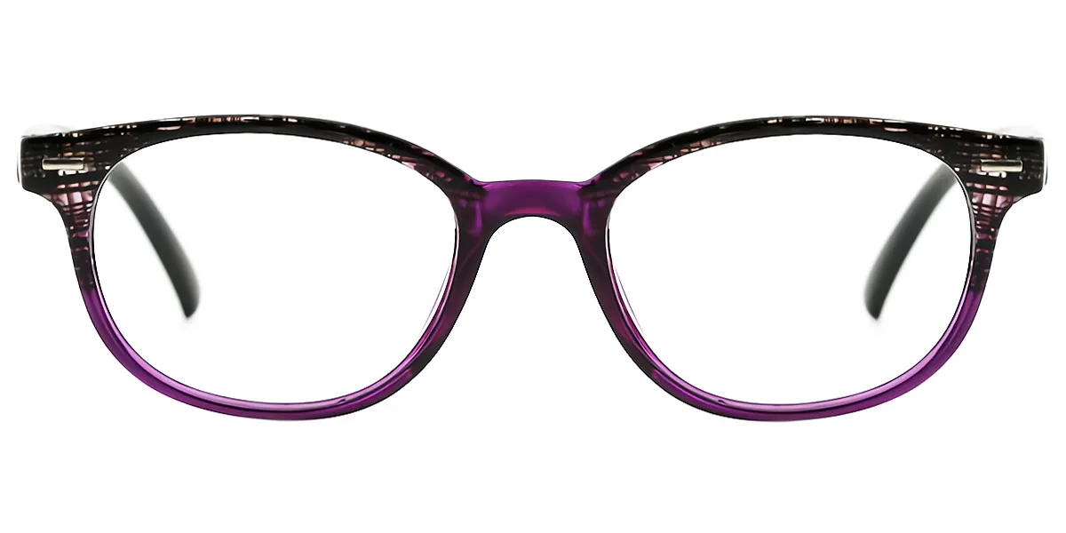 Purple Oval Horn Acetate Eyeglasses