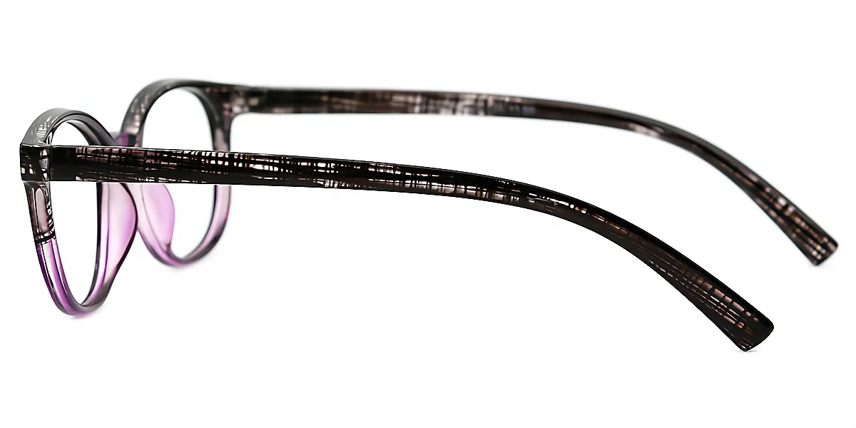 Purple Oval Horn Acetate Eyeglasses