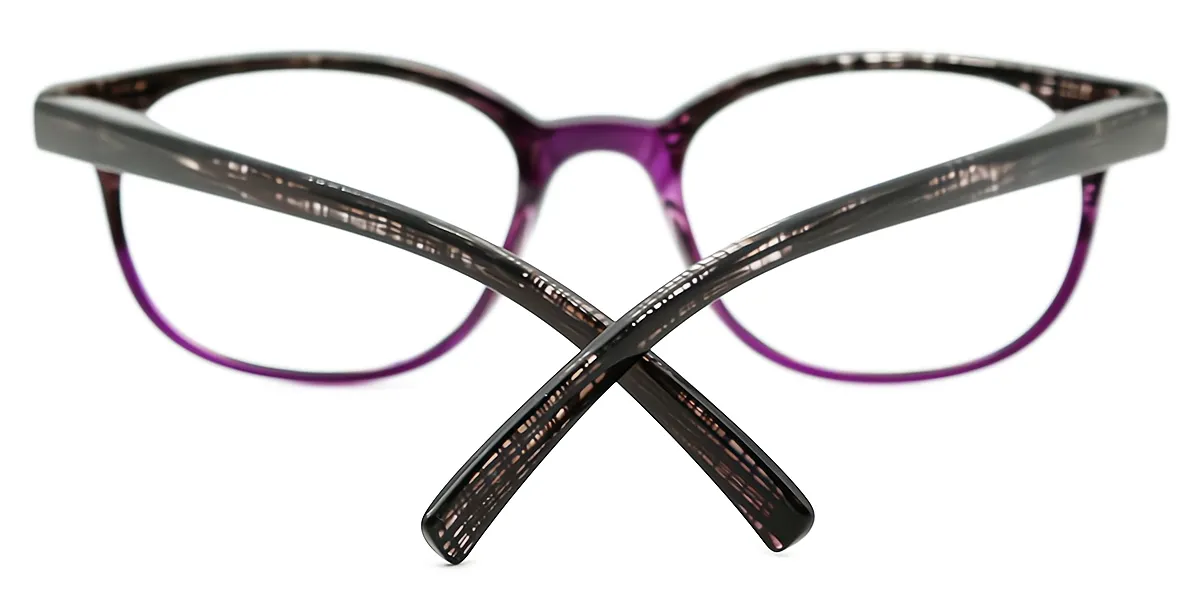 Purple Oval Horn Acetate Eyeglasses
