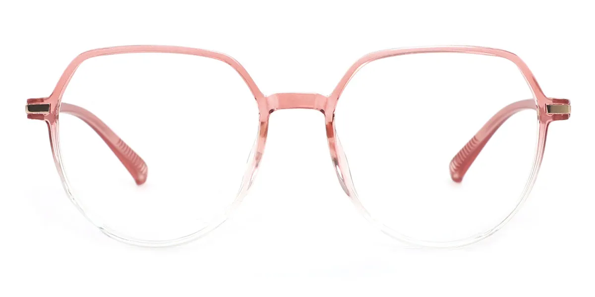 Pink Geometric Simple TR90 Eyeglasses