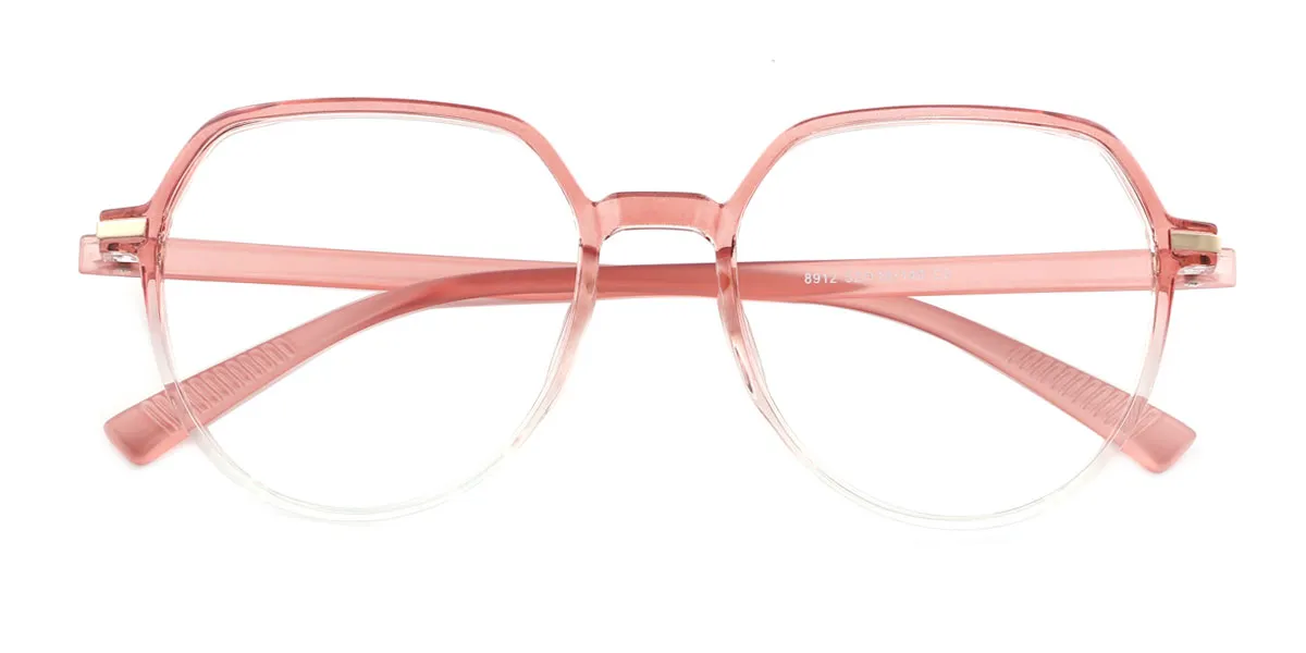 Pink Geometric Simple TR90 Eyeglasses