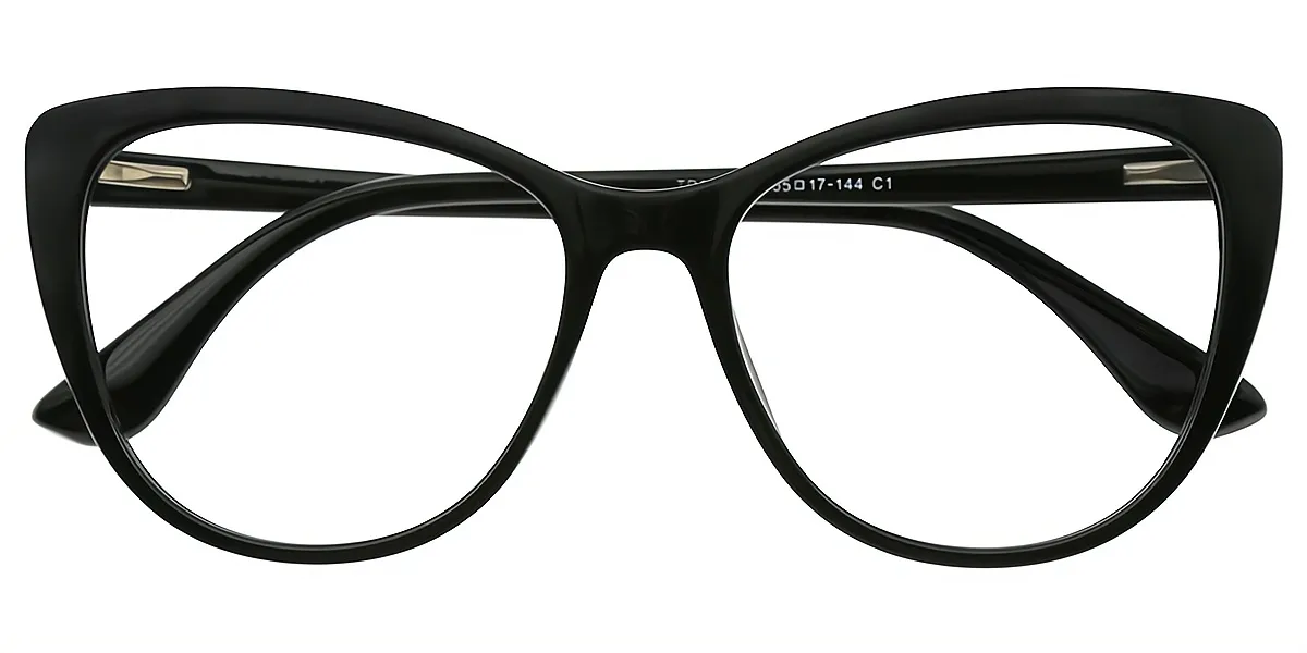 Black Cat Eye Modish TR90 Eyeglasses