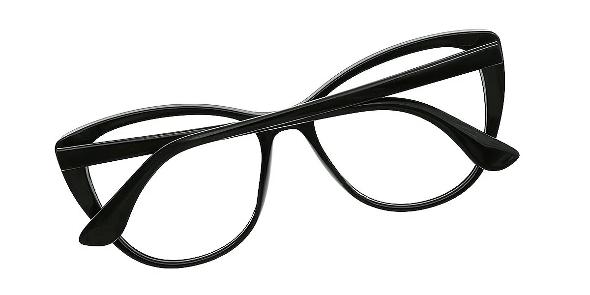 Black Cat Eye Modish TR90 Eyeglasses