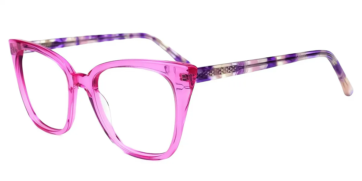 Pink Cat Eye Modish Acetate Eyeglasses
