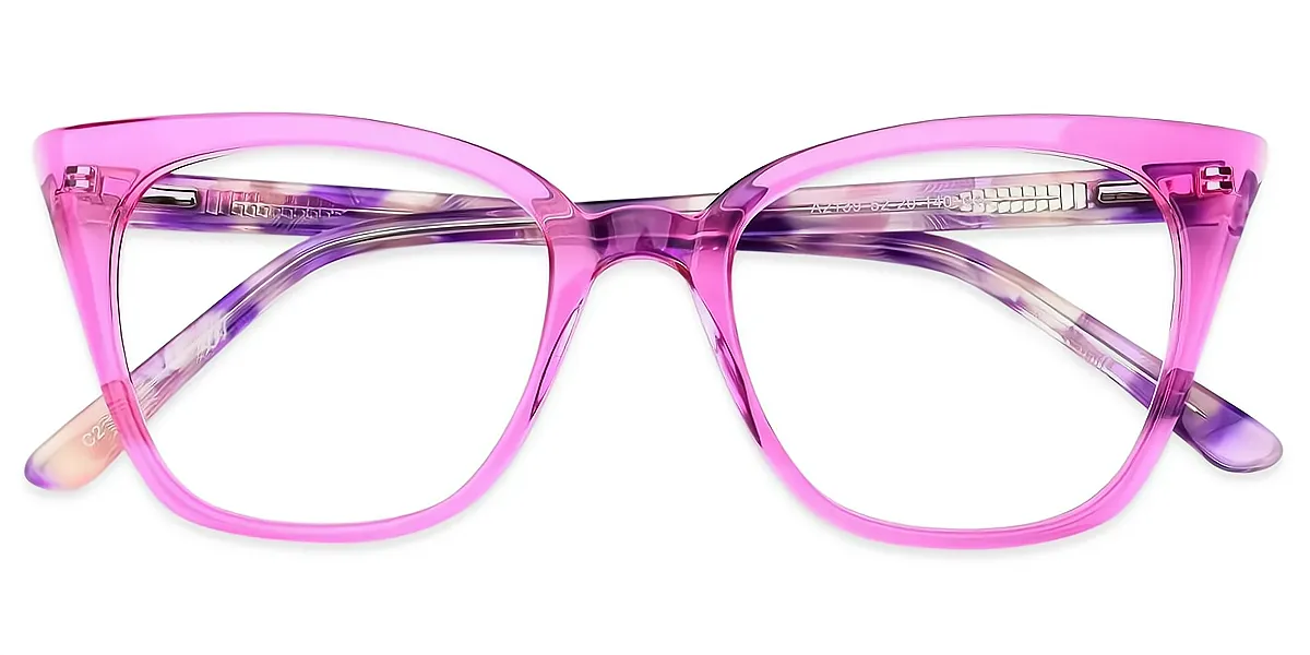 Pink Cat Eye Modish Acetate Eyeglasses