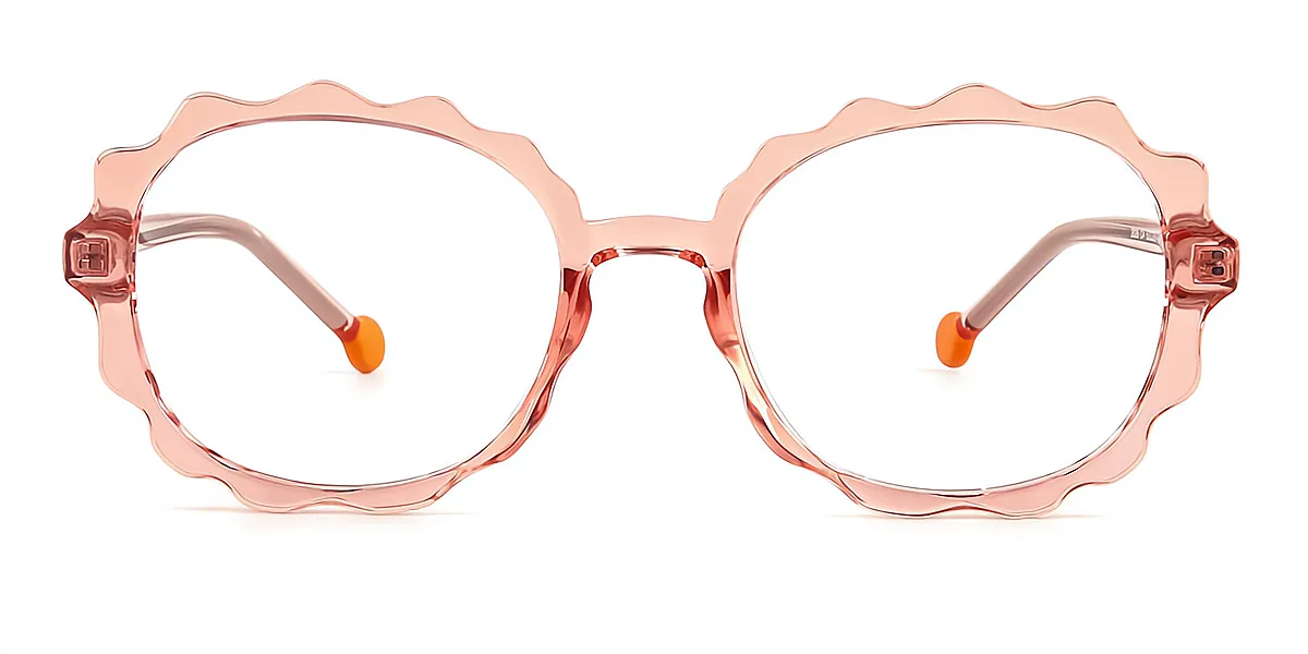 Pink Round Unique TR90 Eyeglasses