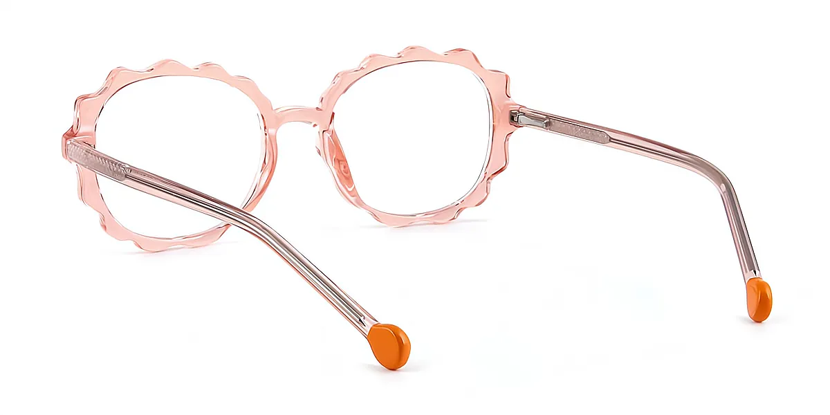 Pink Round Unique TR90 Eyeglasses