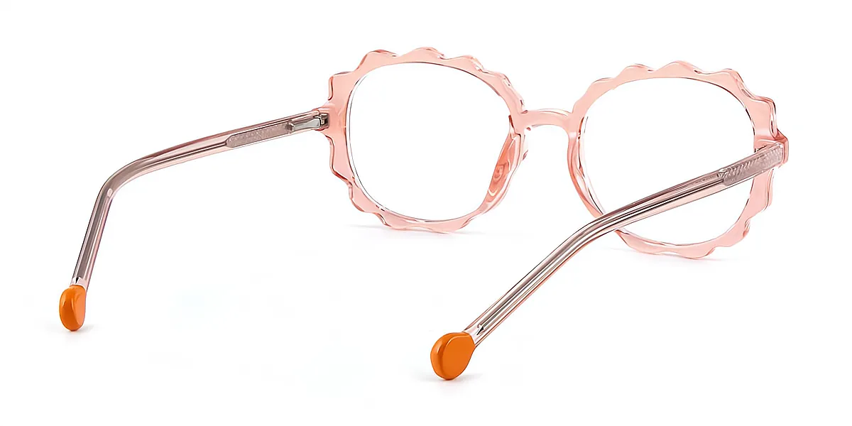 Pink Round Unique TR90 Eyeglasses