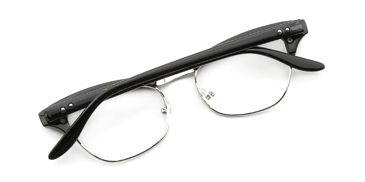 Black Silver Cat Eye Unique TR90 Eyeglasses