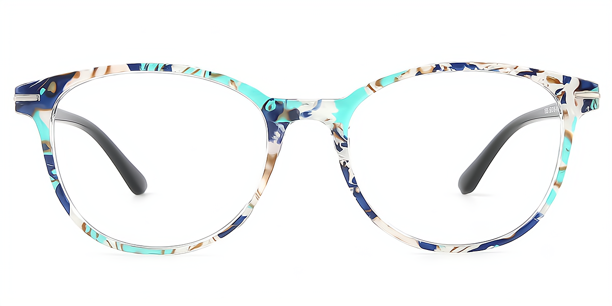 Green Floral Oval Classic TR90 Eyeglasses