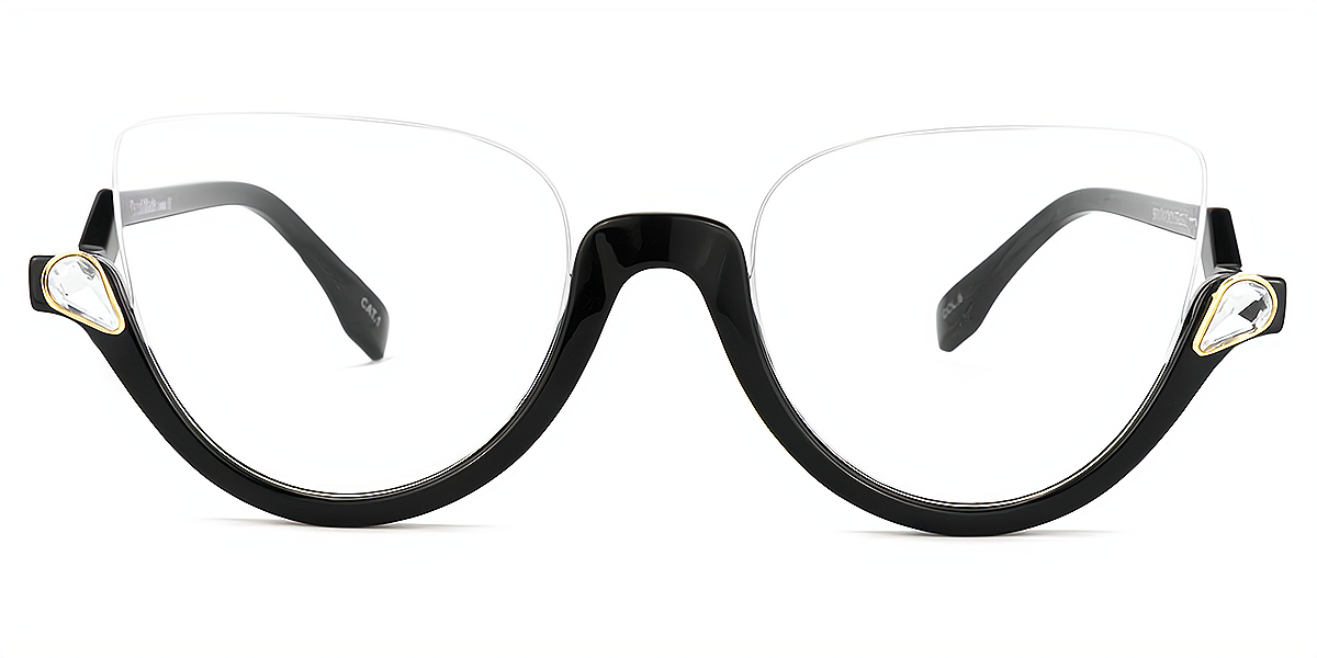 Black Cat Eye Modish TR90 Eyeglasses